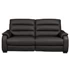 3人掛け両電動リクライニングソファ 厚革(一部合成皮革)タイプ (クローナ NV BK) 3枚目画像