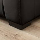 3人掛け両電動リクライニングソファ 厚革(一部合成皮革)タイプ (クローナ NV BK) 5枚目画像