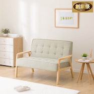 天然木フレームのコンパクトソファ 布張りタイプ (ルッキ2KD)【期間限定価格:11/26~1/5まで】