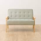 天然木フレームのコンパクトソファ 布張りタイプ (ルッキ2KD YG NA) 10枚目画像