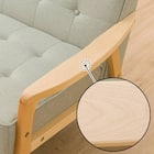 天然木フレームのコンパクトソファ 布張りタイプ (ルッキ2KD YG NA) 15枚目画像