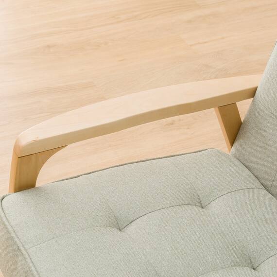 天然木フレームのコンパクトソファ 布張りタイプ (ルッキ2KD YG NA) 16枚目画像