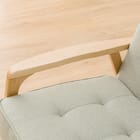 天然木フレームのコンパクトソファ 布張りタイプ (ルッキ2KD YG NA) 16枚目画像