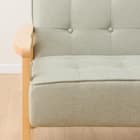 天然木フレームのコンパクトソファ 布張りタイプ (ルッキ2KD YG NA) 17枚目画像