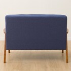 天然木フレームのコンパクトソファ 布張りタイプ (ルッキ2KD BL MBR) 6枚目画像