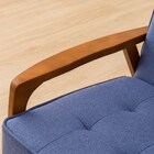 天然木フレームのコンパクトソファ 布張りタイプ (ルッキ2KD BL MBR) 10枚目画像