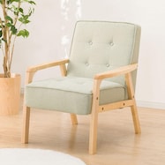 1人掛け天然木フレームソファ 布張りタイプ (ルッキ2KD)