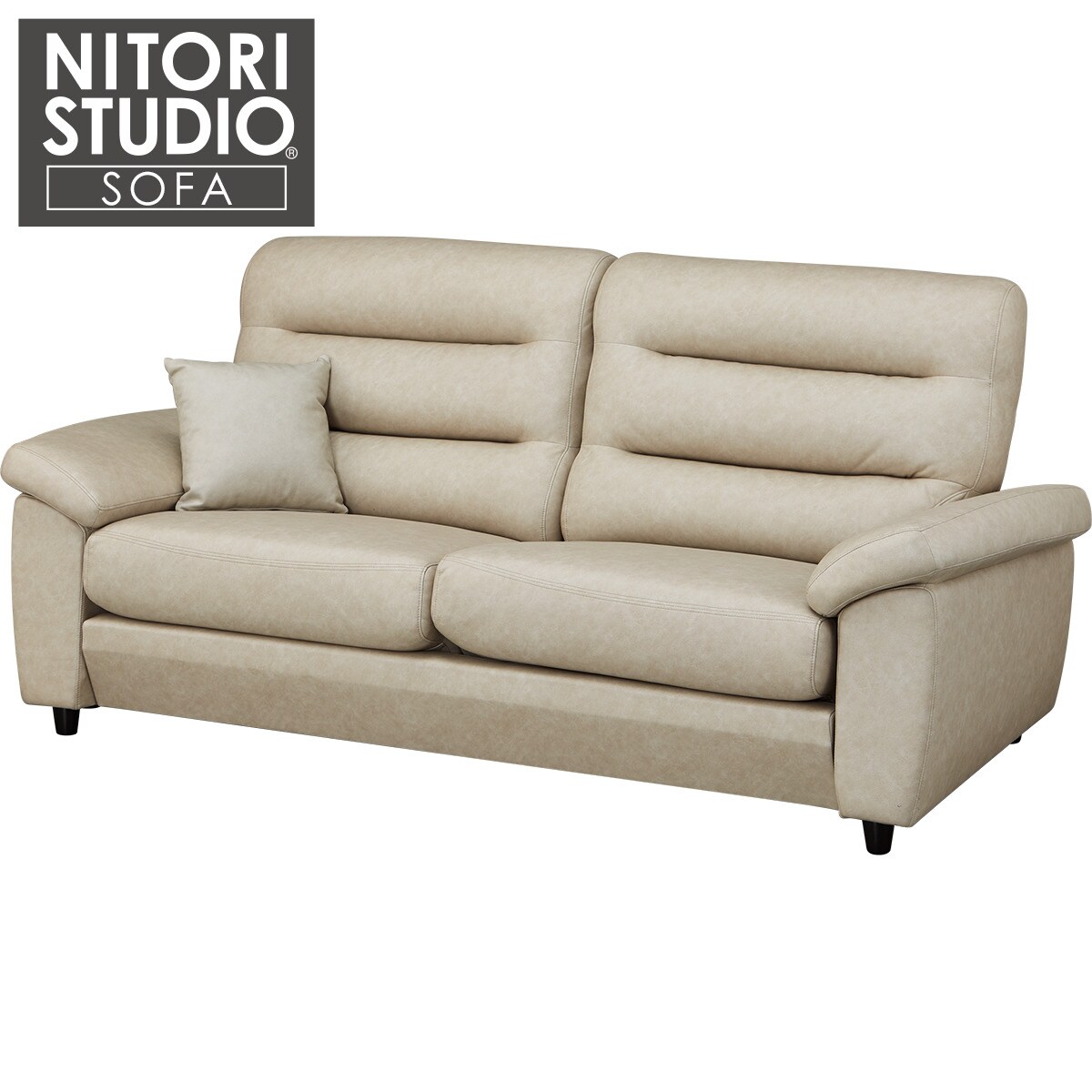 布(PUコーティング)張り3人掛けソファ(NポケットA12 S-HI KN-GY