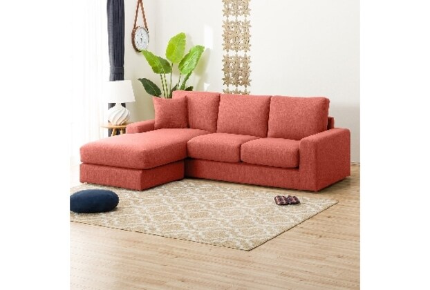 2.5人掛けソファ デビュー077 座面高42cm 合皮RED(2.5人掛けソファ 合皮RED): ソファ |  家具・インテリア通販サイトのシマホネット【島忠・ホームズ公式】
