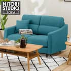 2人掛け布張りソファ(NポケットA4R DR-TBL/脚DBR) 1枚目画像