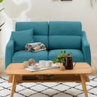 2人掛け布張りソファ(NポケットA4R DR-TBL/脚DBR) 2枚目画像