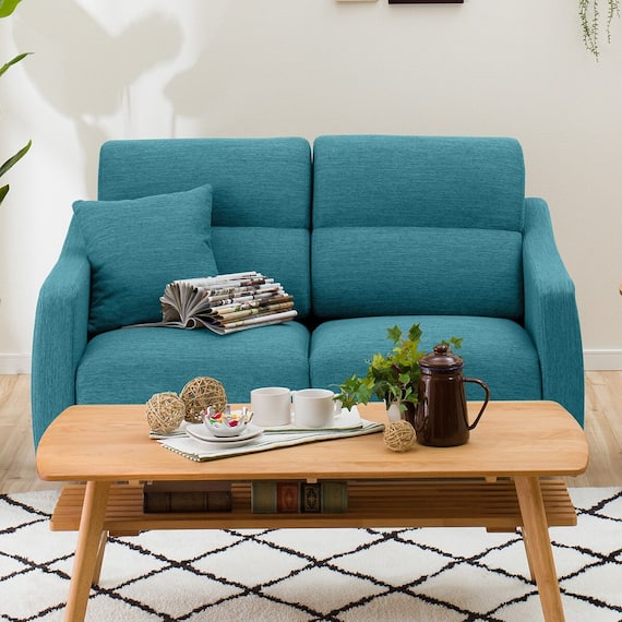 2人掛け布張りソファ(NポケットA4R DR-TBL/脚DBR) 2枚目画像