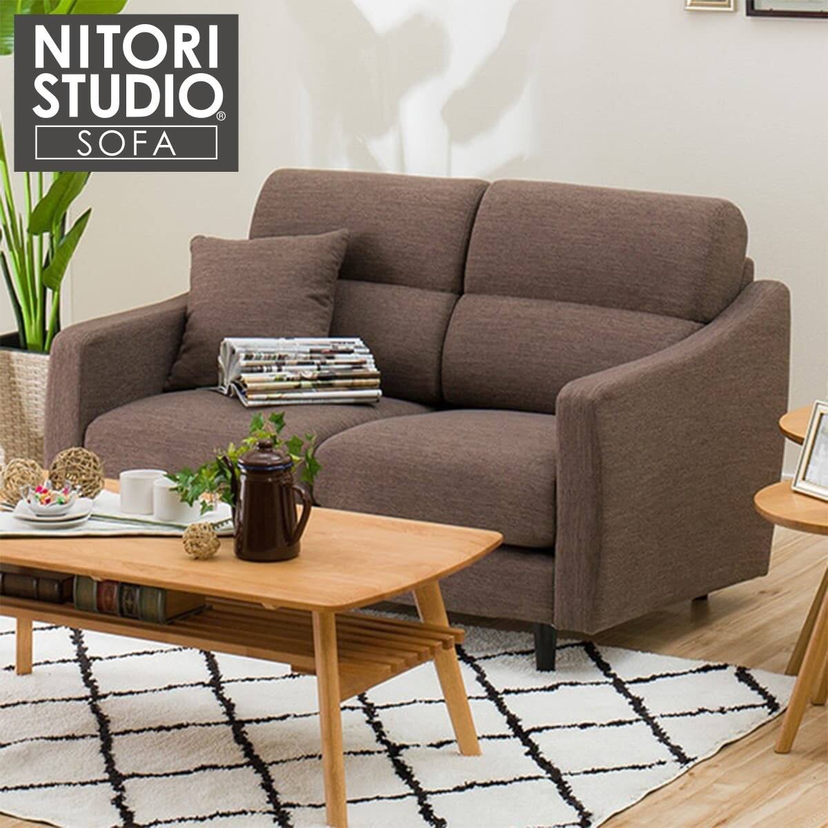 ショッピング販売店ニトリ ソファ NポケットA4R 2人掛け - 2人 