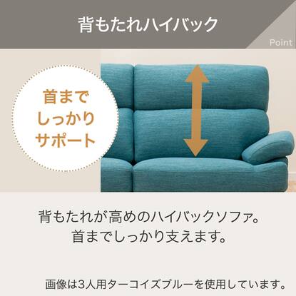 2人用布張りソファ(NポケットA13 DR-BL)通販 | ニトリネット【公式 