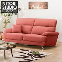 3人掛けソファ 布張りタイプ (NポケットA13 DR-RED)