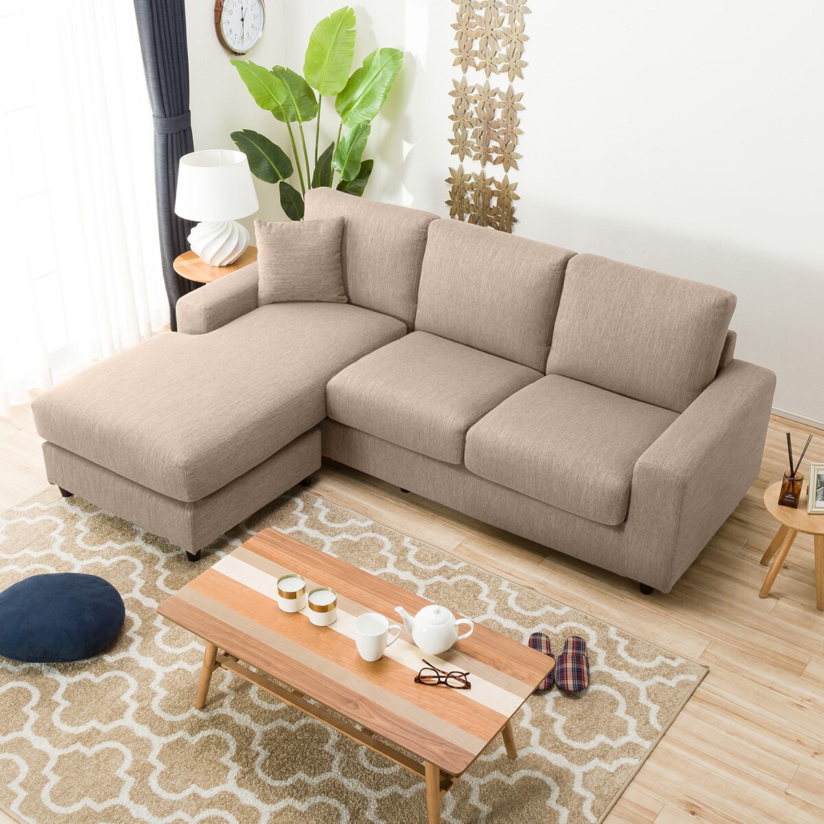 カウチソファーを入荷致しました！ 茶色布のカウチソファを入荷致しまし