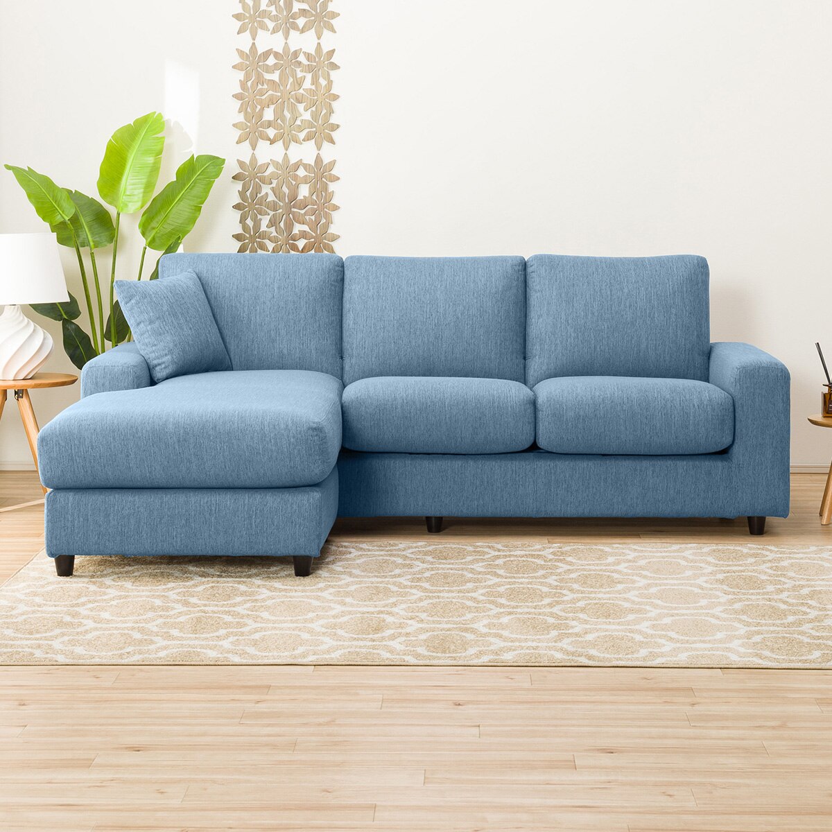 ニトリ 布張りカウチソファ(NポケットA15 RC DR-GY) ニトリ カウチ