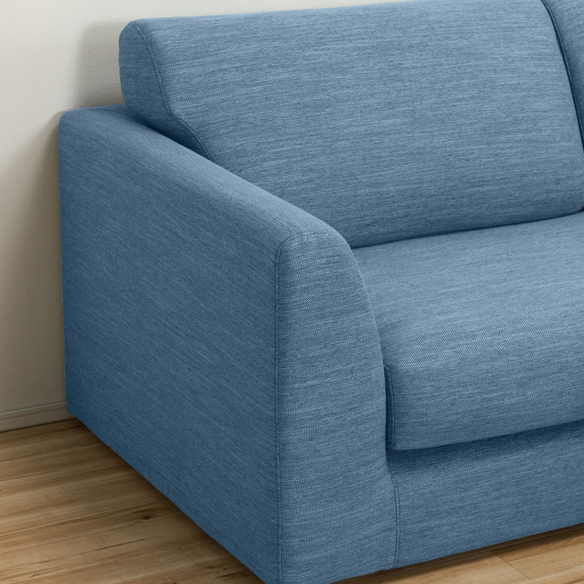 コーナーソファ 布製 ターコイズブルー 2分割 NポケットA3 ニトリ