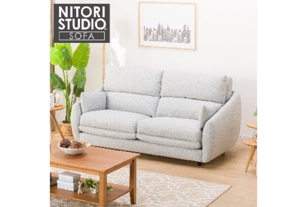ニトリ　3人掛け　ソファー　N-POKET A9H DR-MGY ニトリ3人掛けソファーN-POKET A9H DR-MGY