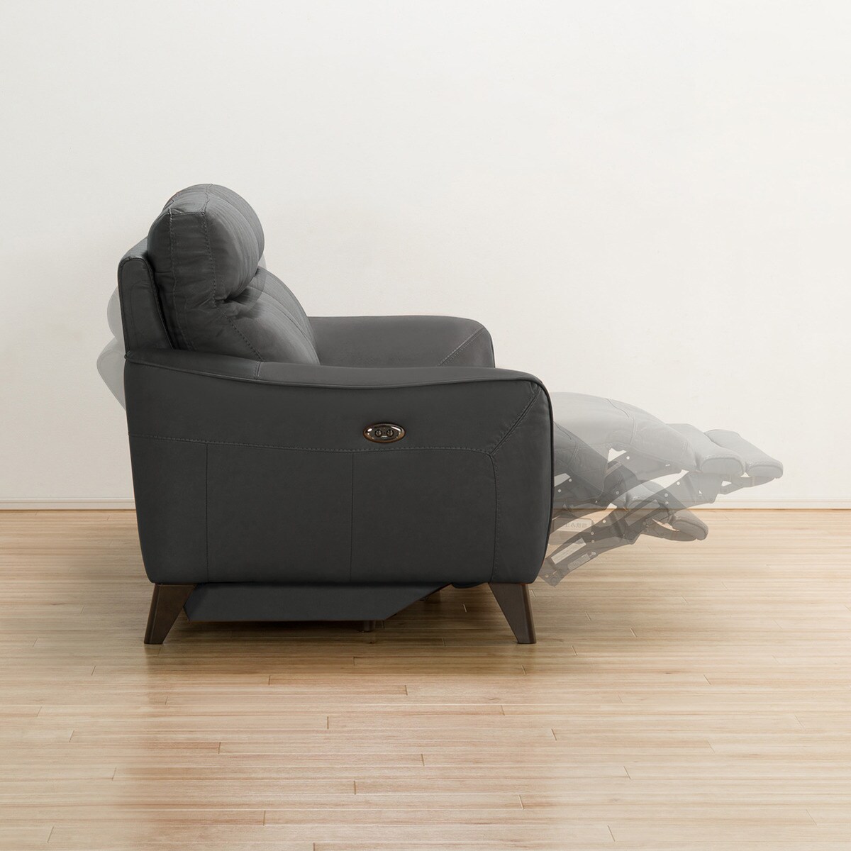 3人掛け右電動リクライニングソファ 本革(一部合成皮革)タイプ