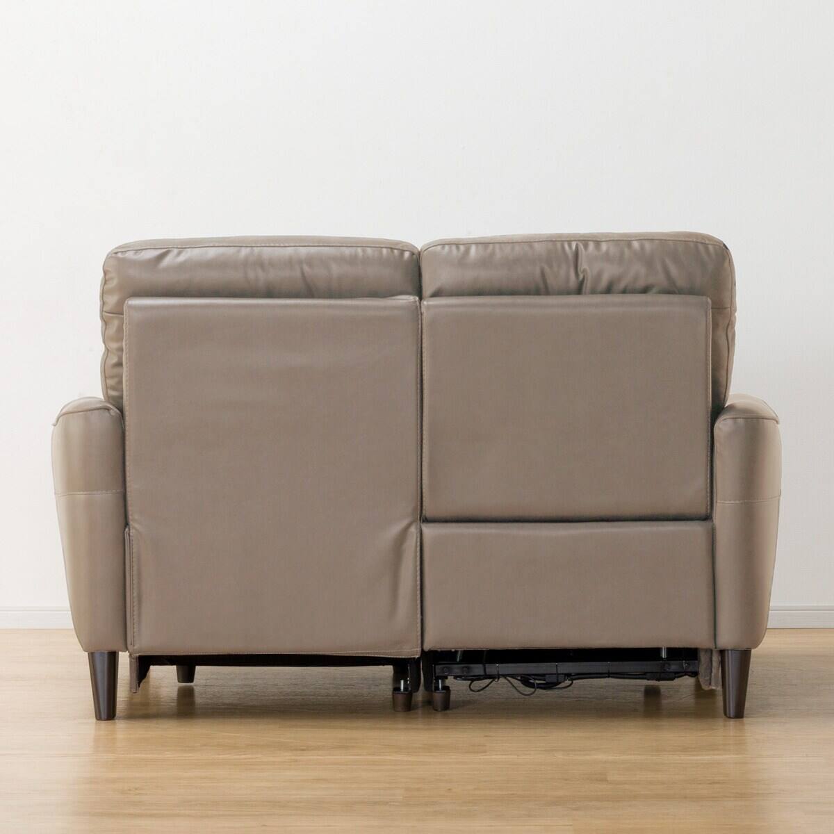 2人掛け右電動リクライニングソファ 本革(一部合成皮革)タイプ