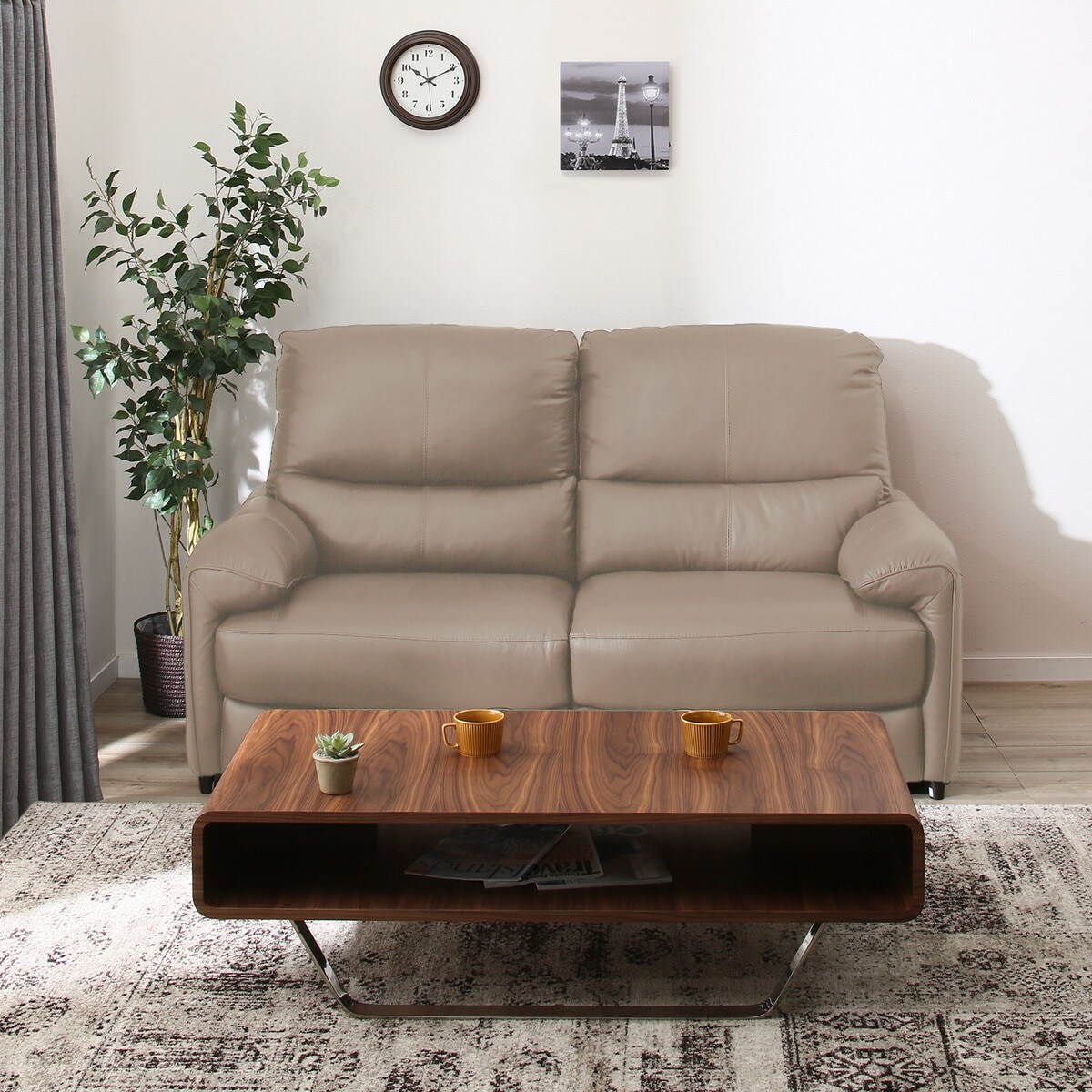 2人掛けソファ 本革(一部合成皮革)タイプ (ジャファー SK MO) | ニトリ