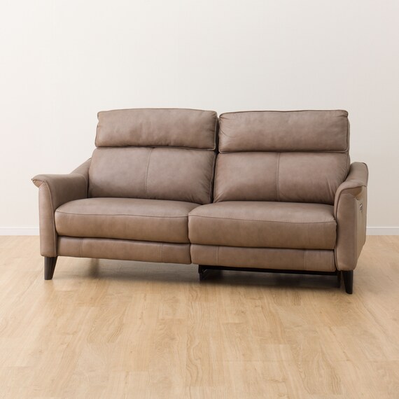 3人掛け左電動リクライニングソファ 本革(一部合成皮革)タイプ (チェリーブ セミアニリン革タイプ SK MO) 11枚目画像