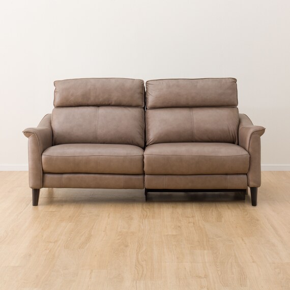 3人掛け左電動リクライニングソファ 本革(一部合成皮革)タイプ (チェリーブ セミアニリン革タイプ SK MO) 12枚目画像