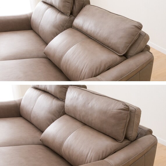 3人掛け左電動リクライニングソファ 本革(一部合成皮革)タイプ (チェリーブ セミアニリン革タイプ SK MO) 18枚目画像