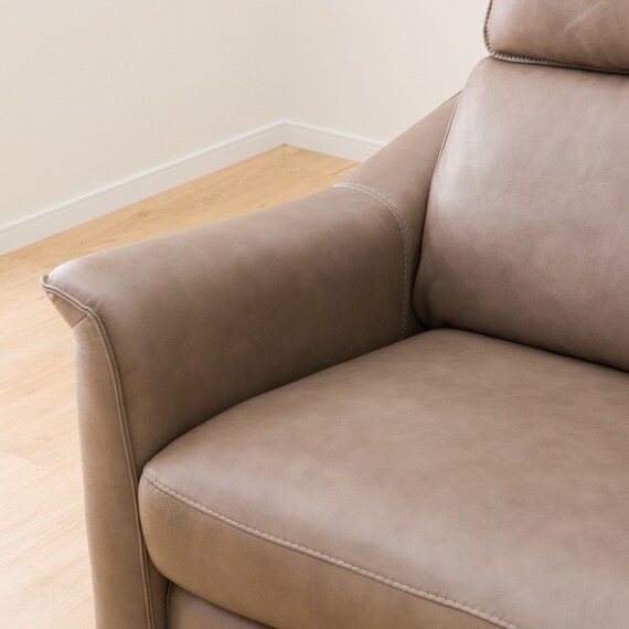 3人掛け左電動リクライニングソファ 本革(一部合成皮革)タイプ (チェリーブ セミアニリン革タイプ SK MO) 19枚目画像