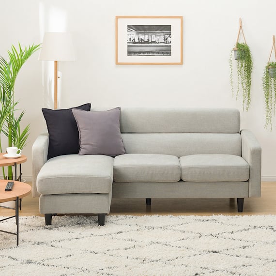 カウチソファ 布張りタイプ (DJ06 LGY) 5枚目画像