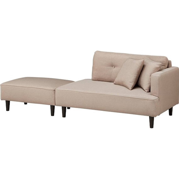 カウチソファ 布張りタイプ (XL04 BE) 4枚目画像