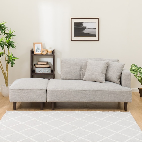 カウチソファ 布張りタイプ (XL04 DR-MGY) 4枚目画像