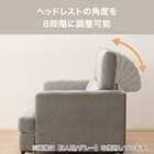 2人掛けソファ 布張りタイプ (サザーラ DGY) 3枚目画像