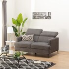 2人掛けソファ 布張りタイプ (サザーラ DGY) 6枚目画像