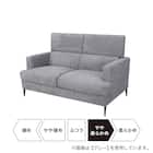 2人掛けソファ 布張りタイプ (サザーラ DGY) 25枚目画像