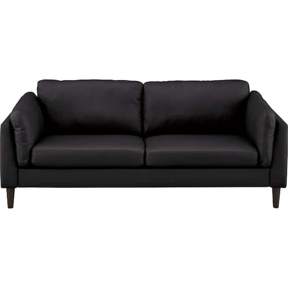 3人掛けソファ 合皮タイプ (XL10 BK) 2枚目画像