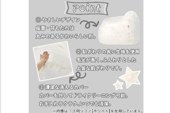 2Pソファ HL01 WH 2枚目画像