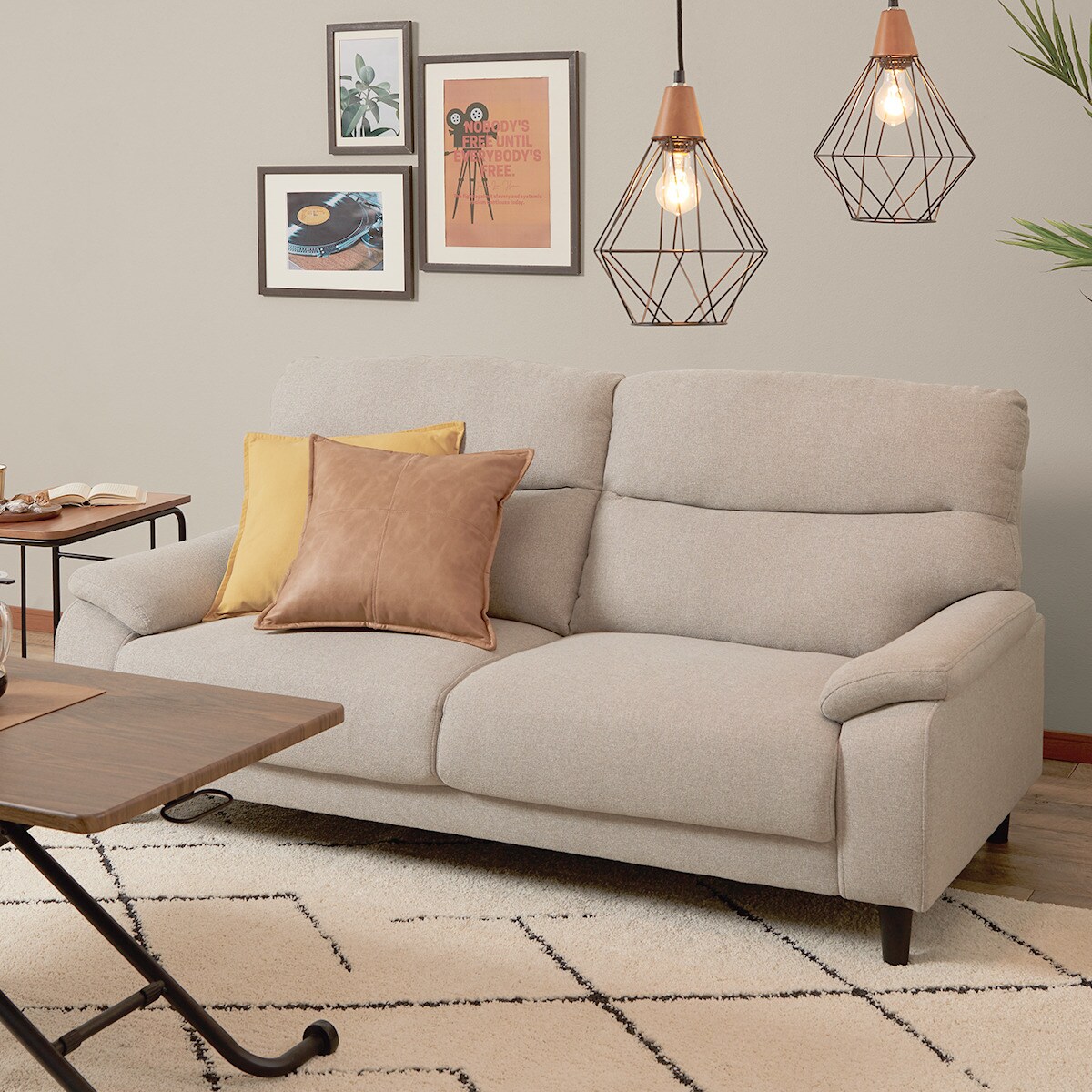 3人掛けソファ 布張りタイプ (MK02 KD MO) | ニトリネット【公式