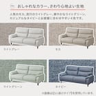 3人掛けソファ 布張りタイプ (MK02 KD LGR) 7枚目画像