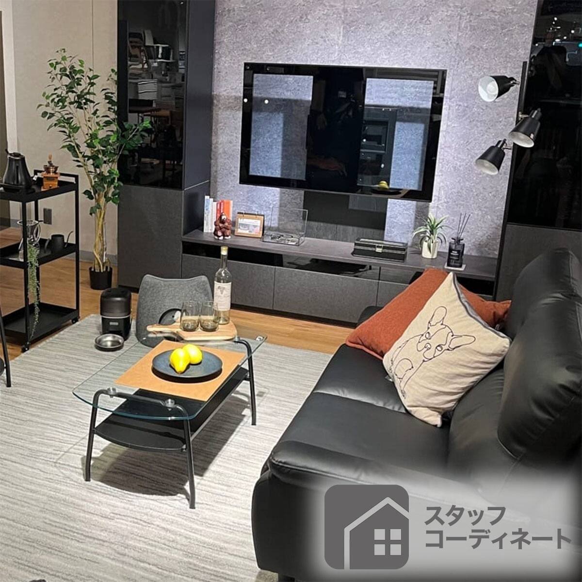 ニトリN-Shed MK02KD ブラック 2人掛けソファ　BK(ブラック) ニトリ（NITORI） 傷・汚れに強い 2人掛けソファ 合皮タイプ (MK02KD N