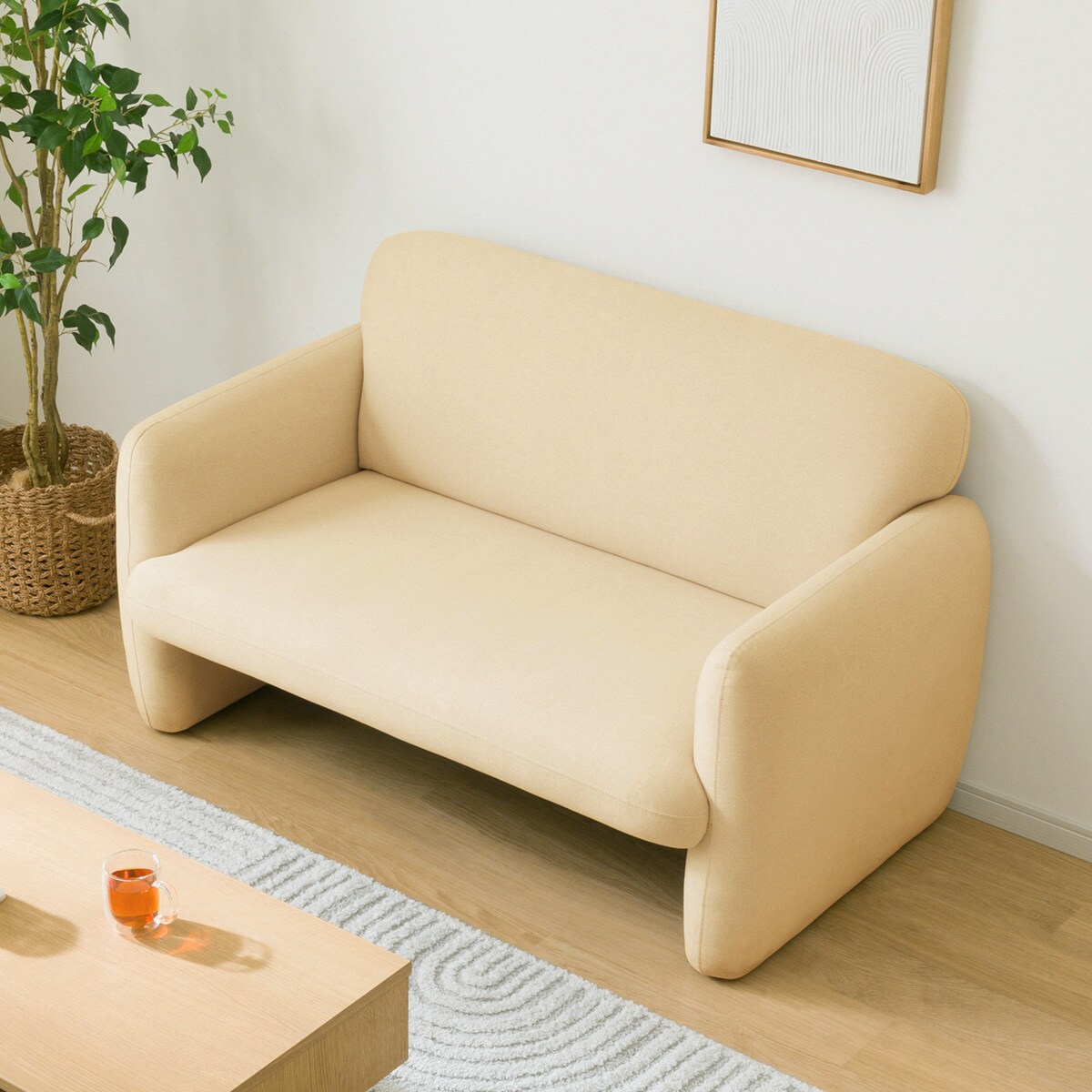 脚元に収納できるコンパクトソファ 布張りタイプ (VS06 LgYE) | ニトリ