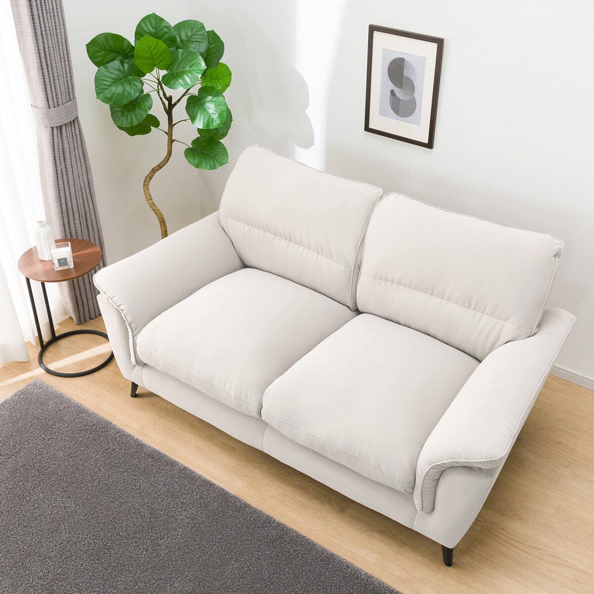 傷・汚れに強い合成皮革 2人掛けソファ(WE01 IV) | ニトリネット