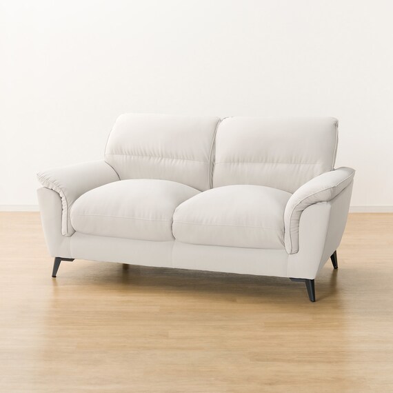 傷・汚れに強い 2人掛けソファ 合皮タイプ (WE01 IV) 8枚目画像