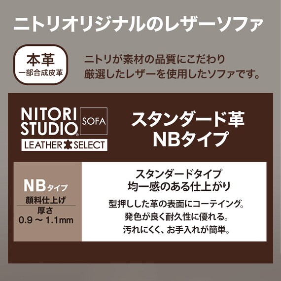 2人掛け両電動リクライニングソファ 本革(一部合成皮革)タイプ (チェリーブ スタンダードタイプ NB BK) 3枚目画像