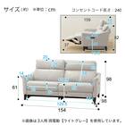 2人掛け両電動リクライニングソファ 本革(一部合成皮革)タイプ (チェリーブ スタンダードタイプ NB BK) 17枚目画像