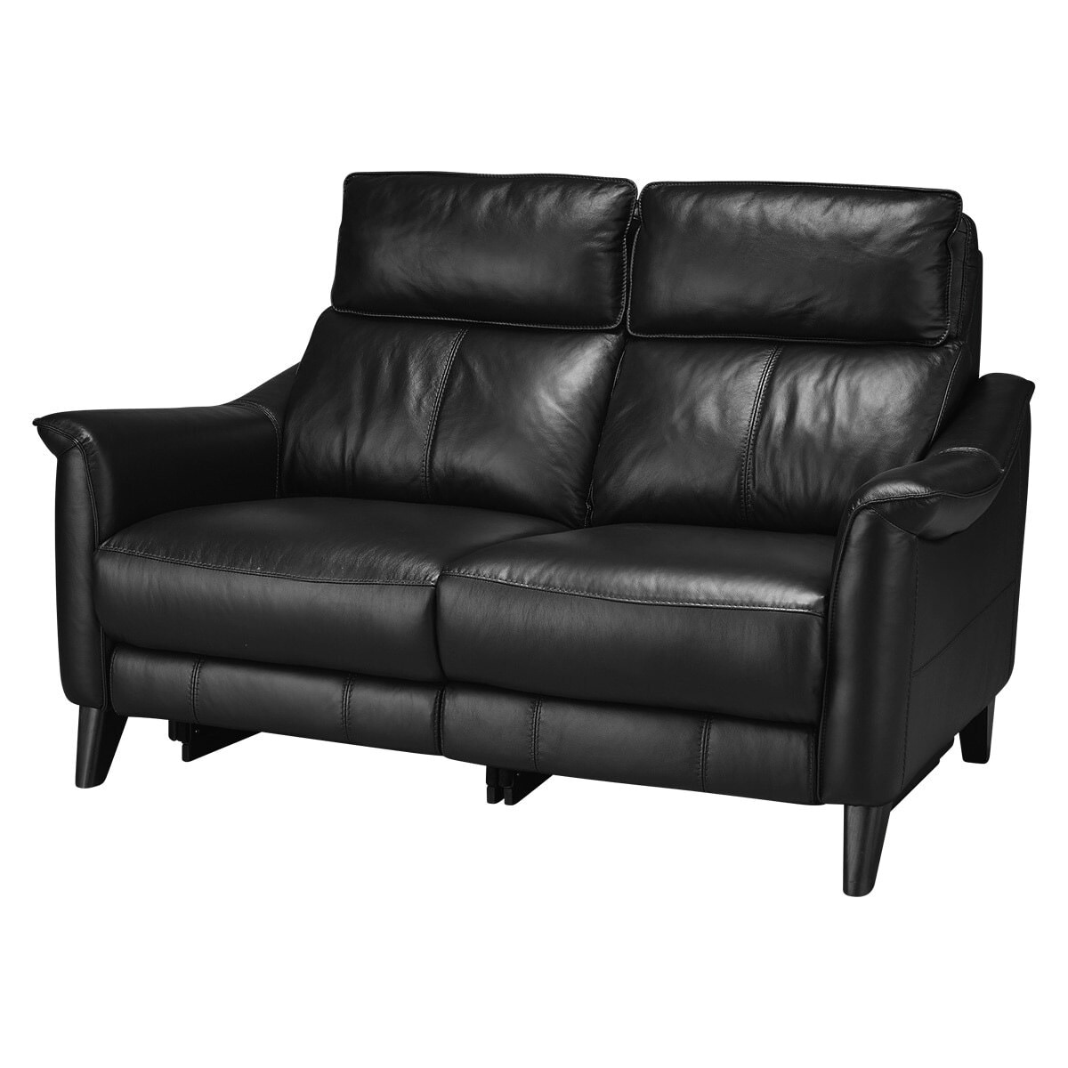 2人掛けソファ 本革(一部合成皮革)タイプ (チェリーブ NV BK) | ニトリ