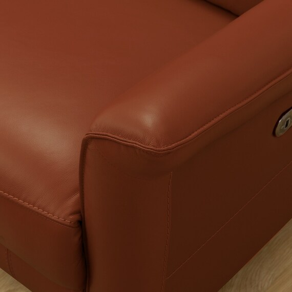 3人掛け両電動リクライニングソファ 本革(一部合成皮革)タイプ (チェリーブ セミアニリン革タイプ SK BR) 19枚目画像