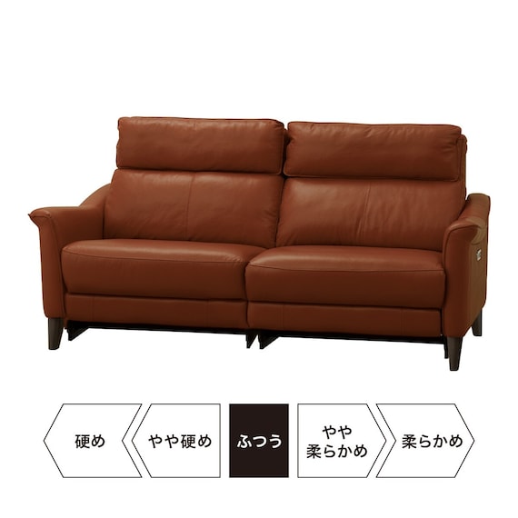 3人掛け両電動リクライニングソファ 本革(一部合成皮革)タイプ (チェリーブ セミアニリン革タイプ SK BR) 23枚目画像