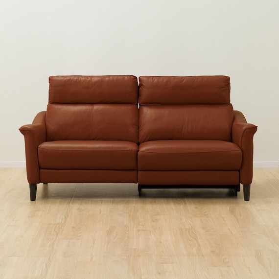 3人掛け左電動リクライニングソファ 本革(一部合成皮革)タイプ (チェリーブ セミアニリン革タイプ SK BR) 11枚目画像